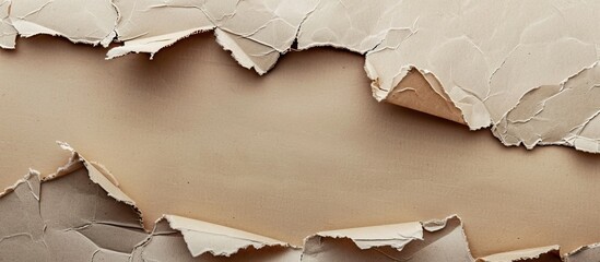 Poster - Assortment of torn paper and cardboard with copy space image.