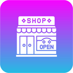 Wall Mural - Open shop Icon