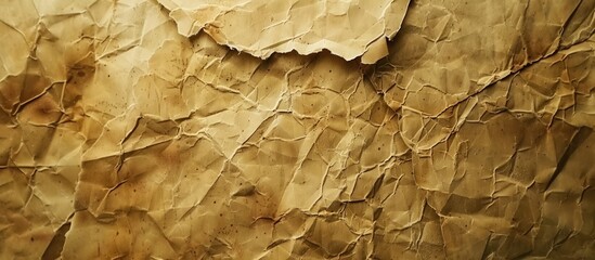 Wall Mural - Aged paper with wrinkles, set against a simple backdrop with copy space image.