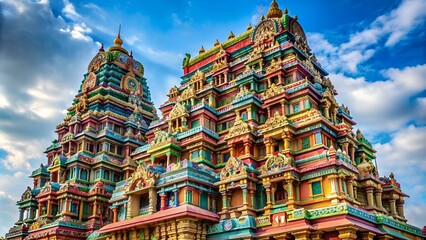 detail of indian kapaleeswarar temple