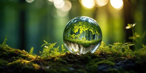 Wall Mural - Nature's Reflection in a Crystal Sphere