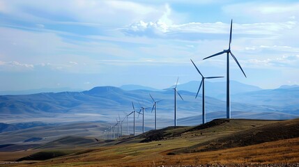 Poster - Clean energy initiatives pave the way towards a future powered by renewable sources, free from fossil fuel dependency.