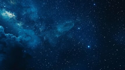 Wall Mural - Starry night sky with a galaxy in outer space, background of the universe