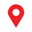 © Ali - Red marker with a white dot on it, Location map icon vector, location Icon Clip art