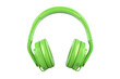 © Maria - a green headphones on a white background