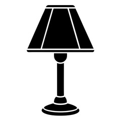 Wall Mural - Table lamp icon, logo isolated vector art illustration