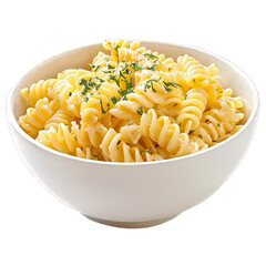 macaroni pasta on a bowl isolated