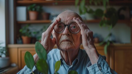 Wall Mural - The elderly man with glasses