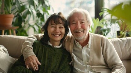 Wall Mural - The smiling elderly couple