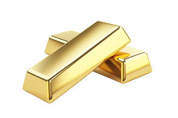 a gold bars on a white background