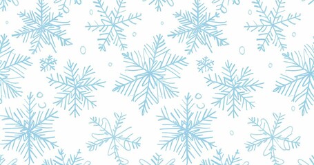 Poster - Winter Wonderland: A Delicate Snowflakes Pattern