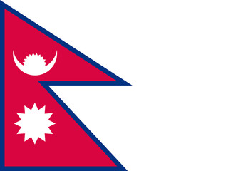 Wall Mural - nepal flag illustrator country flags