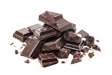 a pile of chocolate pieces