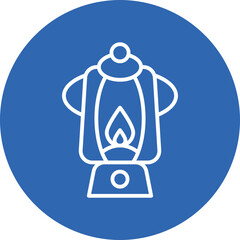 Sticker - Oil lamp line circle icon