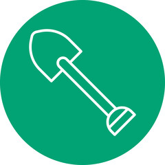 Sticker - Shovel line circle icon