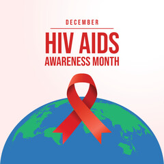 Wall Mural - vector graphic of AIDS Awareness Month ideal for AIDS Awareness Month celebration.