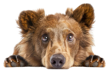 Wall Mural - PNG Adorable bear-dog hybrid portrait