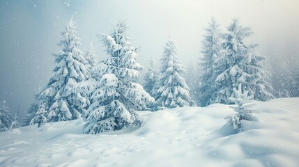 Poster - Snowy Forest Landscape