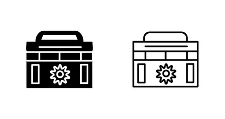 Sticker - Toolbox Vector Icon