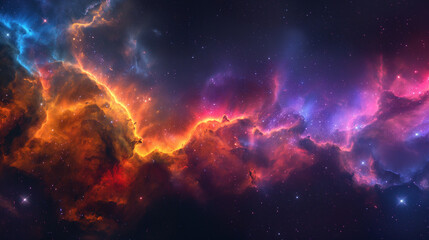 Wall Mural - nebula and galaxies in space. abstract cosmos background