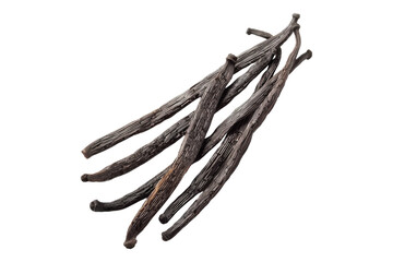 Vanilla beans isolated on transparent background