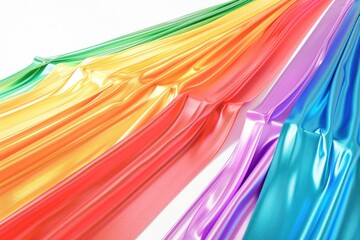 Poster - Rainbow colored fabric