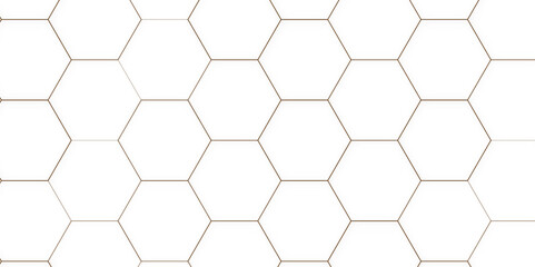 Sticker - Seamless pattern hexagon grid cell, black and white honeycomb abstract. Flat vector illustrations isolated in background.