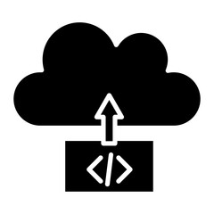 Wall Mural - Cloud Deployment vector icon. Can be used for No Code iconset.