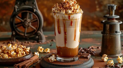 Sticker - Caramel Popcorn Iced Coffee