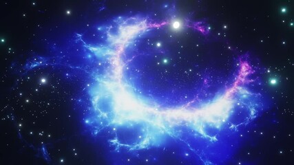 Wall Mural - deep space travelling into nebula and galaxy