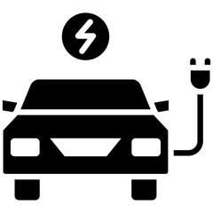 Wall Mural - Electric Car vector icon. Can be used for Earth Day iconset.