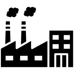 Wall Mural - Factory vector icon. Can be used for Earth Day iconset.
