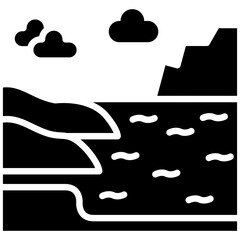 Wall Mural - Bay vector icon. Can be used for Coastline iconset.