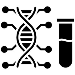 Poster - Genetic Testing vector icon. Can be used for Chemotherapy iconset.