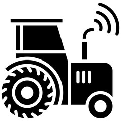 Canvas Print - Smart Tractor vector icon. Can be used for Biometrics iconset.