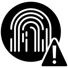 Poster - Biometric Error vector icon. Can be used for Biometrics iconset.