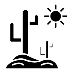 Poster - Desert vector icon. Can be used for Global Warming iconset.