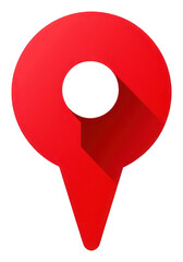 Canvas Print - PNG A red location pin icon symbol line logo