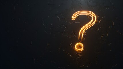 Wall Mural - glowing question mark