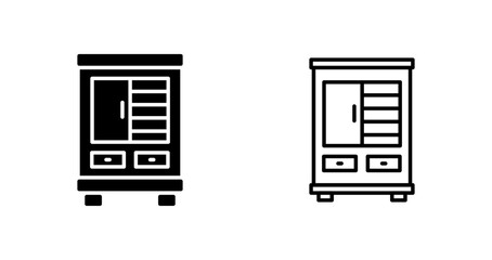 Poster - Shelves Cabinet Vector Icon