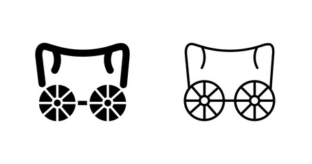 Canvas Print - Wagon Vector Icon