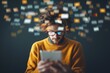 © DigitalMagicVisions - Digital Overload - Person Juggling Multiple Social Media Tabs, Addiction to Technology, Multitasking Distraction Concept