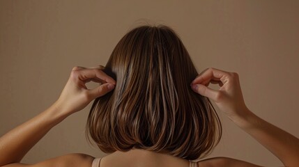 Wall Mural - Woman with Brown Hair