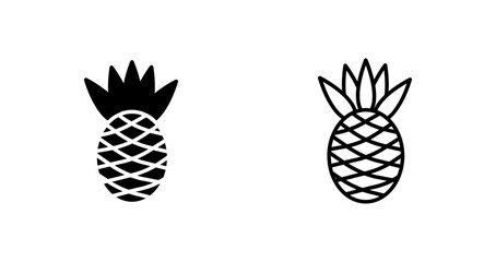 Sticker - Pineapple Vector Icon