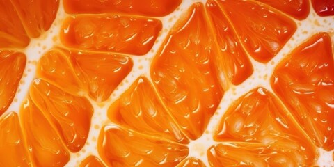 Wall Mural - Close-up of a juicy orange slice