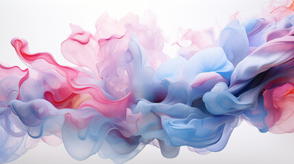 Canvas Print - A colorful, flowing piece of fabric with pink, blue, and purple hues