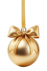 Sticker - PNG Golden decoration Christmas ball christmas hanging bow