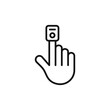 © Kajal - Fingertip pulse oximeter logo sign vector outline