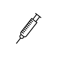 Wall Mural - Insulin syringe logo sign vector outline