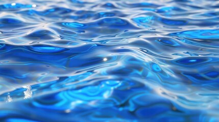 Canvas Print - Abstract Blue Water Ripples